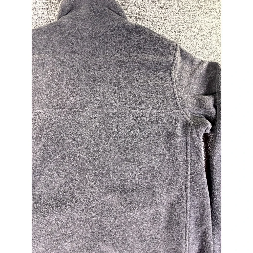 Columbia Fleece Jacket Mens Medium Gray KC Logo Toggle Hem Full Zip Outdoor